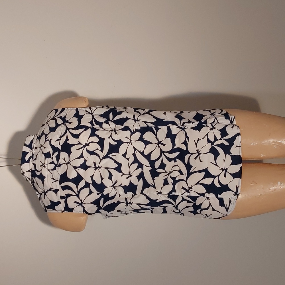Sleeveless pineapple cotton poplin shirt in signature fit, J Crew - Picture 3 of 5
